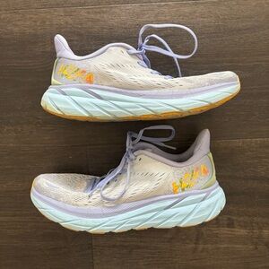 Hoka One One Shoes Womens Size 8D Purple Clifton 8 Running Sneakers